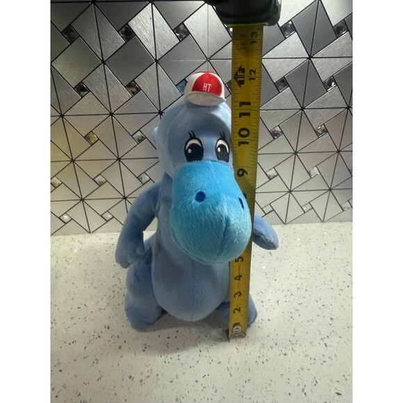 Rare Huga Tuga 2008 Blue Dinosaur Plush Wearing Hat Children Kawaii 12in - Picture 3 of 9